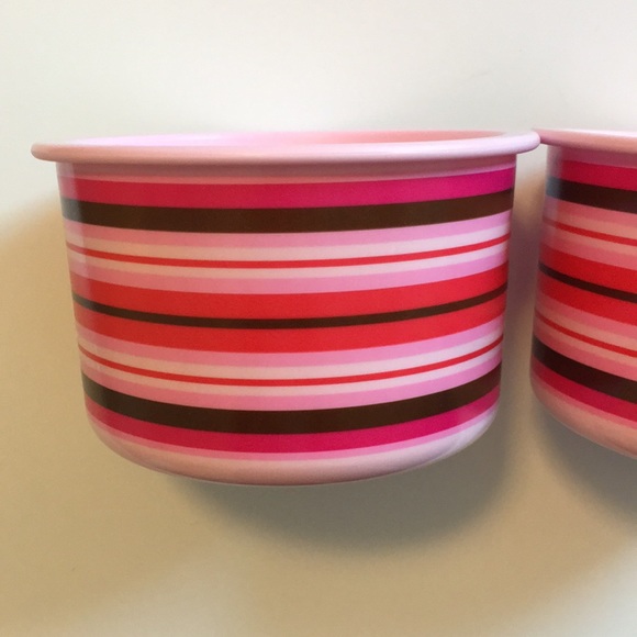Tupperware Kitchen 2 Striped Canisters Poshmark